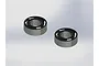 Two ARRMA metal shielded ball bearings shown in a studio product render against a plain light grey background.