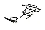 A set of black plastic front and rear bumper components for an ARRMA RC short course truck, shown against a white background.