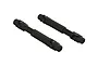 Two black ARRMA RC rear complete drive shafts shown from an isometric angle against a white background.