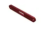 A red anodized aluminium rear outside suspension arm pin brace for ARRMA RC vehicles.