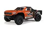 ARRMA Senton 4x4 short course truck with a red and black pre-painted body shell on a white background.