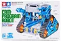 Product packaging for the Tamiya Cam-Program Robot (70227), showing an assembled blue, orange, and grey robot model with visible gears and tracks.