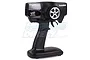 Futaba 3PRKA 2.4GHz 3-channel pistol grip RC transmitter in black with a silver steering wheel.
