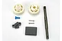Traxxas Forwards Only Conversion Kit 5394X components including plastic gears, a metal shaft, and small hardware pieces on a white background.
