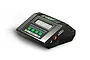Tornado C-100 AC/DC smart battery charger with an LCD screen, four green control buttons, and output ports on a white background.