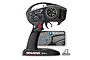 Traxxas TQi 2.4GHz 4-channel radio transmitter with Bluetooth module, featuring a black pistol-grip design with steering wheel and adjustment knobs.