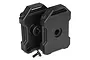 Two black plastic scale jerry cans for Traxxas TRX-4 Land Rover Defender with a single mounting screw on a white background.
