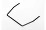 A black metal sway bar for an RC vehicle, shown from a top-down angle against a white background.