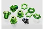 Traxxas Green Aluminium 17mm Splined Wheel Hex Adapters w/ Wheel Nuts 5353G