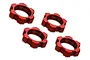 Traxxas Red Aluminium 17mm Splined Serrated Wheel Nuts 4Pcs 7758R
