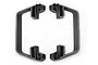 Two grey Traxxas LCG chassis nerf bars for RC vehicles, shown from a top-down perspective on a white background.