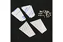 Yeah Racing stainless steel diamond plate rear side panels for TRX-4 Defender with adhesive backing and mounting hardware.