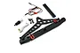 Yeah Racing Black Aluminium TRX-4 & SCX10 II Rear Bumper w/ Spare Tyre Mount, Drop Hitch & LED Lights YA-0549
