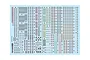 A Tamiya 1/35 scale decal sheet featuring various WWII German Africa Corps and Waffen SS military insignia, including rank patches and shoulder boards.