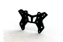 A black aluminium front shock tower for an ARRMA RC vehicle, featuring a symmetrical design with multiple mounting holes.