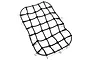 A black elastic luggage net for 1/10 scale RC vehicles, featuring a grid pattern with metal hooks at the edges for securing cargo.