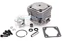 Rovan 38mm 32cc 4-bolt top end rebuild kit including cylinder, piston, rings, pin, bearing, gasket, and bolts.