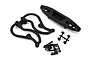 RPM black rear bumper kit for Traxxas Stampede 2WD including bumper, support brace, and mounting hardware.