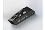 A black ARRMA NERO left battery box spare part shown from a high angle against a white background.