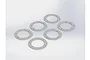 Six circular grey differential gaskets arranged in a grid on a plain white background.