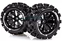 Louise 2.8" MT-Mcross Tyres on Black Spoke Rims - Glued Truck Wheels w/ Foam 2Pcs L-T3274SB