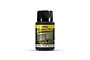 A 40ml bottle of Vallejo Splash Black Mud weathering effects paint, featuring a black cap and a yellow and black label with product information.