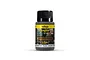 A 40ml bottle of Vallejo Engine Grime weathering effects paint with a black cap and a label featuring an engine image.