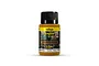 A 40ml bottle of Vallejo Engine Fuel Stains weathering effects paint, featuring a black cap and a label with an engine image.