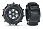 Traxxas 4.0/5.5" 8S X-Maxx Paddles Tyres on Black Rims - Glued Wheels 2Pcs 7773