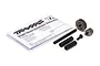 Traxxas TRX-4 single-speed transmission gear set including metal gears, shafts, spacers, and installation instructions.