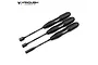 A set of three black Vanquish Products hex socket nut drivers in 5.5mm, 7.0mm, and 8.0mm sizes, arranged diagonally on a white background.