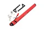 A red Yeah Racing aluminium LED light bar with black mounting brackets and hardware on a white background.