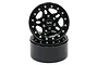 Yeah Racing Black Aluminium 1.9" 5 Spoke Beadlock Rims 2Pcs w/ Black 12mm Hex Hub WL-0116BK