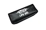 A black rectangular Yeah Racing LiPo battery safety bag with white logo and text on a white background.