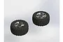 ARRMA 3.8" DBoots RAGNAROK Tyres on Black Chrome Rims - Glued Wheels 2Pcs AR550035