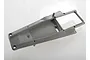 A grey plastic upper chassis deck component for a Traxxas RC vehicle, shown from an angled top-down perspective on a white background.