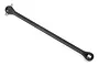 A black steel constant velocity drive shaft for a Traxxas RC vehicle, shown against a plain white background.