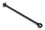 A black steel constant velocity drive shaft for a Traxxas RC vehicle, shown against a plain white background.