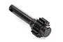A black metal planetary sun gear shaft for a Traxxas UDR RC vehicle, shown against a white background.