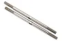 Two silver-coloured steel turnbuckles for RC vehicles, shown against a plain white background.