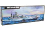 Trumpeter 1/200 scale HMS Nelson 1944 battleship plastic model kit box showing artwork of the ship at sea.