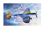 Box art illustration of two P-47N Thunderbolt fighter aircraft flying through a cloudy sky.
