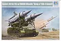 Box art for Trumpeter 1/35 scale Soviet 2K11A TEL with 9M8M Missile Krug-A model kit, showing illustrated military vehicles in a field.