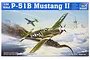 Box art for a 1/32 scale Trumpeter P-51B Mustang II plastic model kit featuring an illustration of the fighter plane in flight.