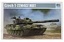 Product box for a Trumpeter 1/35 scale Czech T-72M4CZ Main Battle Tank plastic model kit featuring box art of the tank in a field.