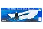 Product box for a 1/144 scale Trumpeter USS Seawolf SSN-21 Attack Submarine plastic model kit featuring an illustration of the submarine at sea.