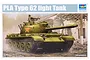 Box art for a Trumpeter 1/35 scale PLA Type 62 light tank plastic model kit, featuring an illustration of the tank in a field setting.