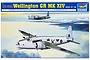 Trumpeter 1/72 scale Wellington GR Mk XIV bomber plastic model kit box art showing two aircraft flying over a coastal landscape.