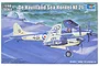 Box art for a 1/48 scale Trumpeter De Havilland Sea Hornet NF.21 plastic model kit showing the aircraft on an aircraft carrier deck.