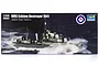 Trumpeter 1/350 scale HMS Eskimo 1941 Destroyer model kit box art showing the ship at sea.